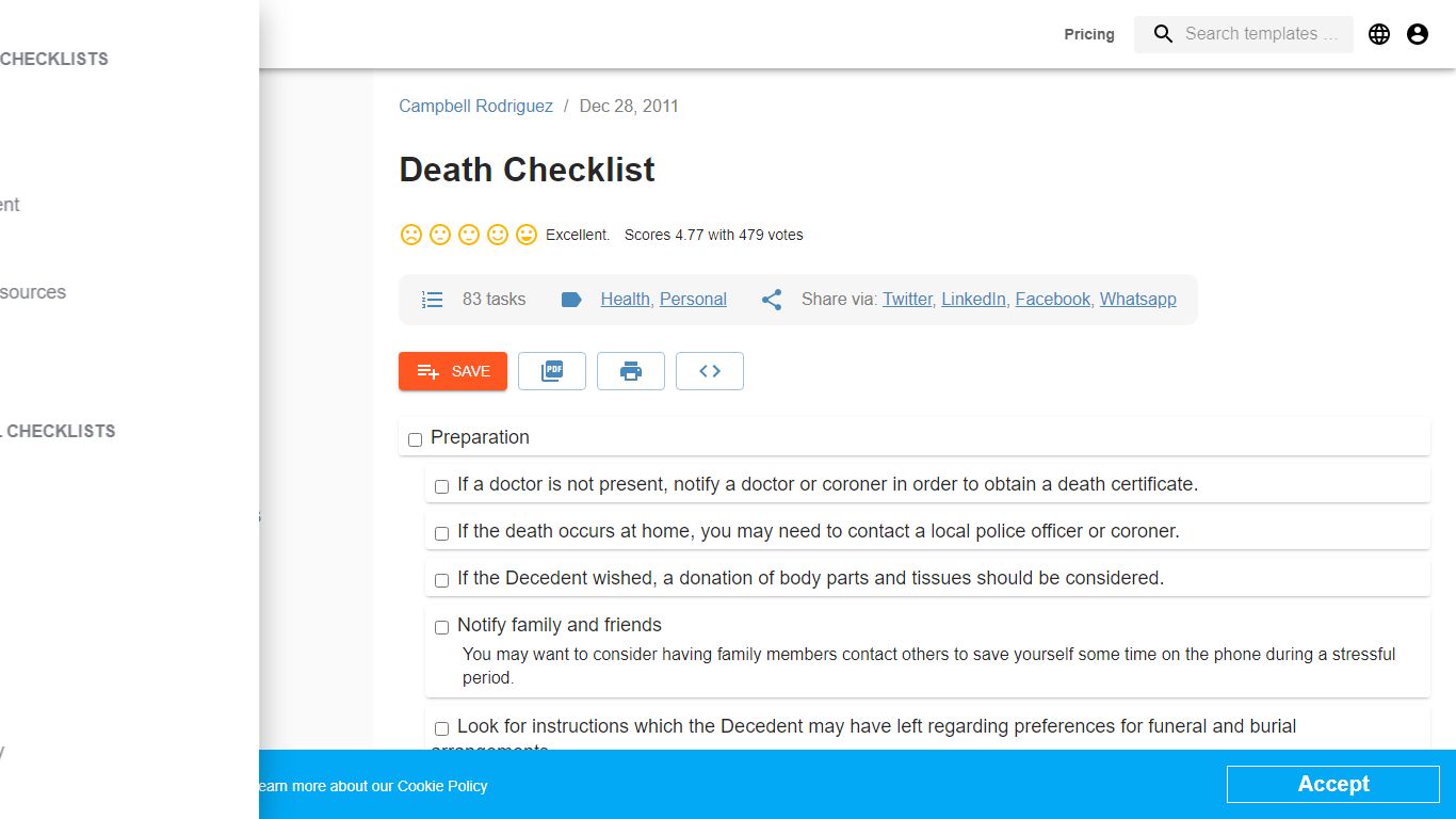 Death Checklist (83 tasks) [PDF & Printable]